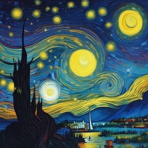 Starry Night Inspired Art Print